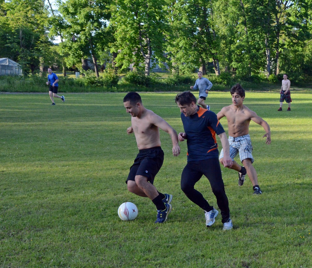 International friends while training in Latvia