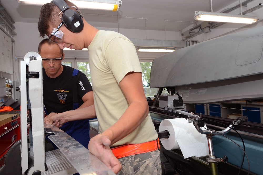 Structural maintenance at Łask Air Base, Poland