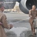 Fini flight for 379th AEW commander makes a splash
