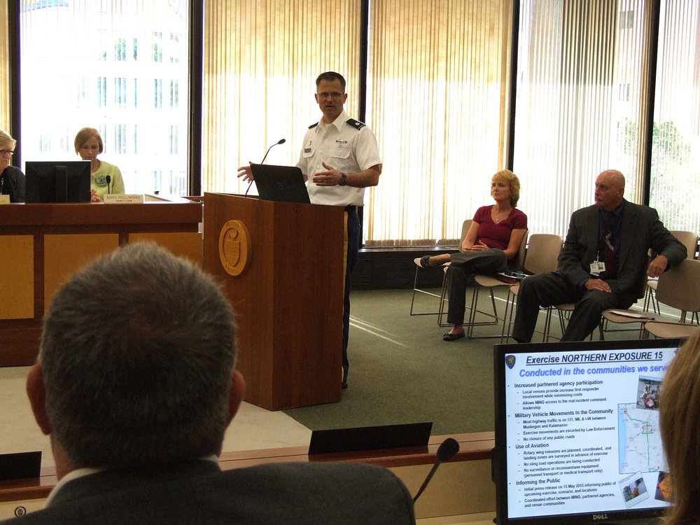 Michigan Army National Guard briefs Northern Exposure to commissioners