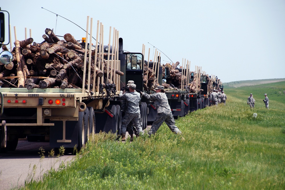 Soldiers deliver timber to support reservation communities