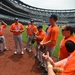 New York Air Guard members play softball at Citi Field