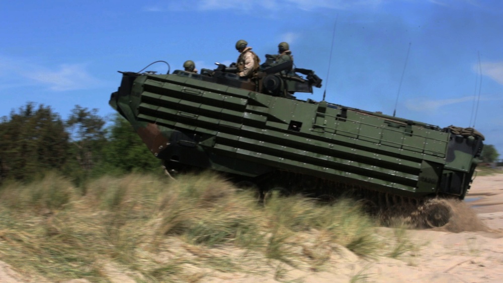 Multinational Marines Assault Beachhead in Sweden