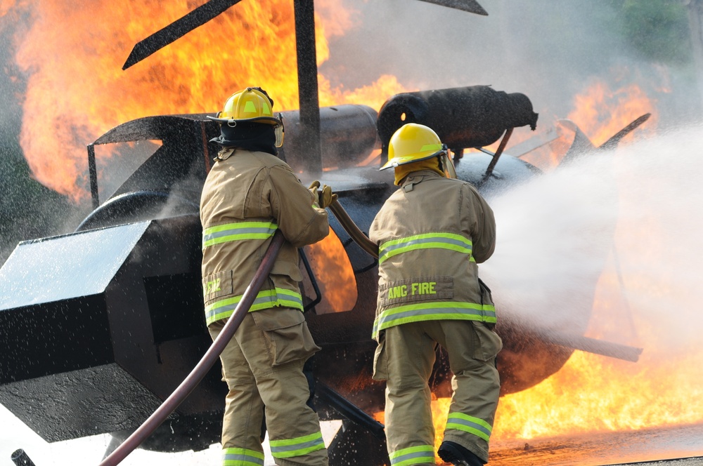 177th Fighter Wing firefighter training