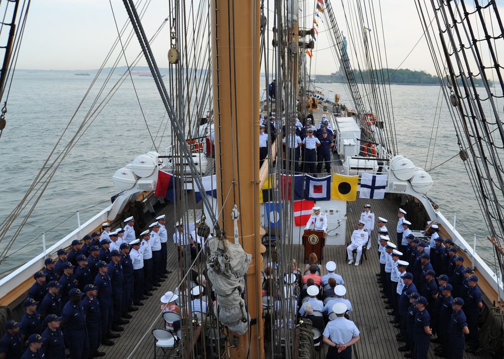 Coast Guard Cutter Eagle change of command ceremony