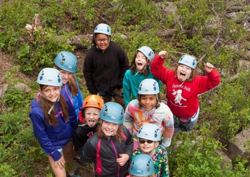 BRAT Camp kids explore outdoors