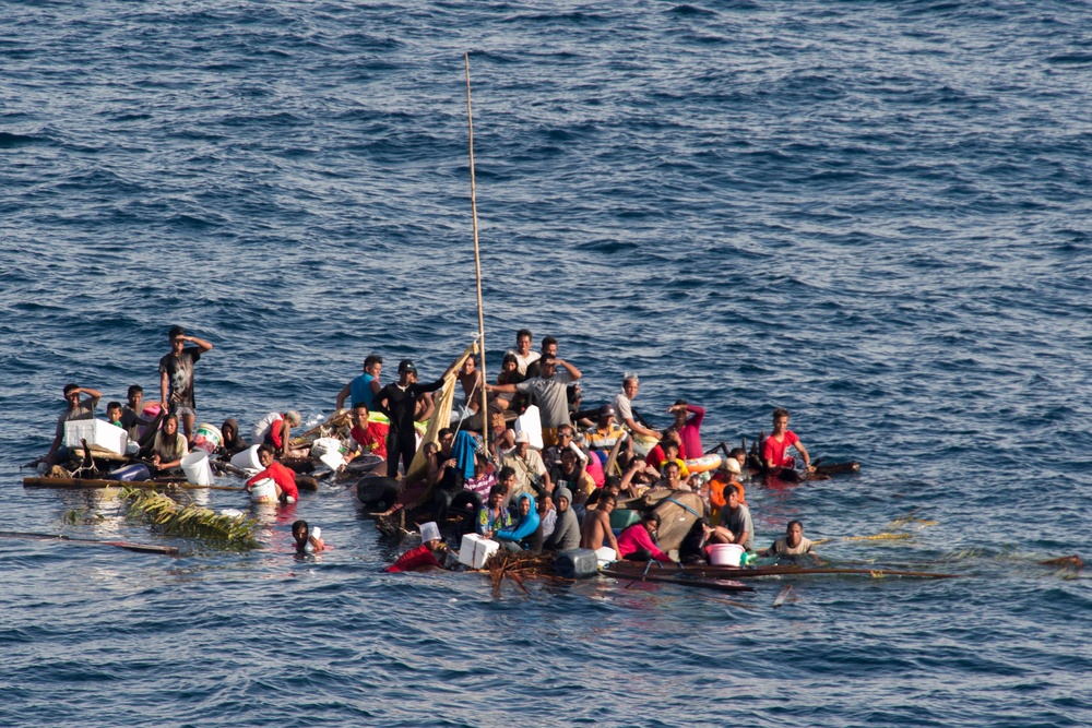 USS Rushmore rescue operations