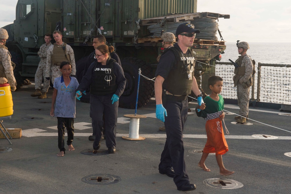 USS Rushmore rescue operations