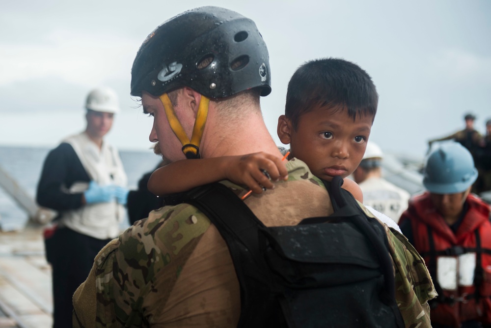 USS Rushmore rescue operations