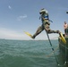 Navy diver enters water during POW/MIA recovery mission