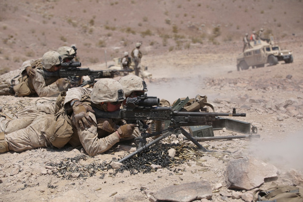 Marines participate in live fire company attacks