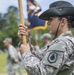 Female Drill Sergeant out front
