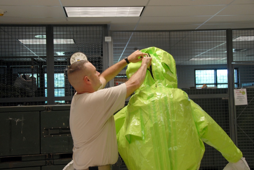 108th Wing Airmen Conduct Hazmat Training