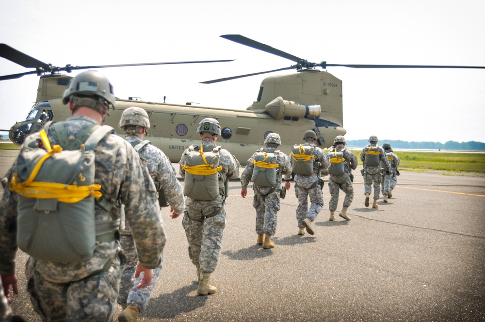 Combined Airborne exercise at Joint Base MDL