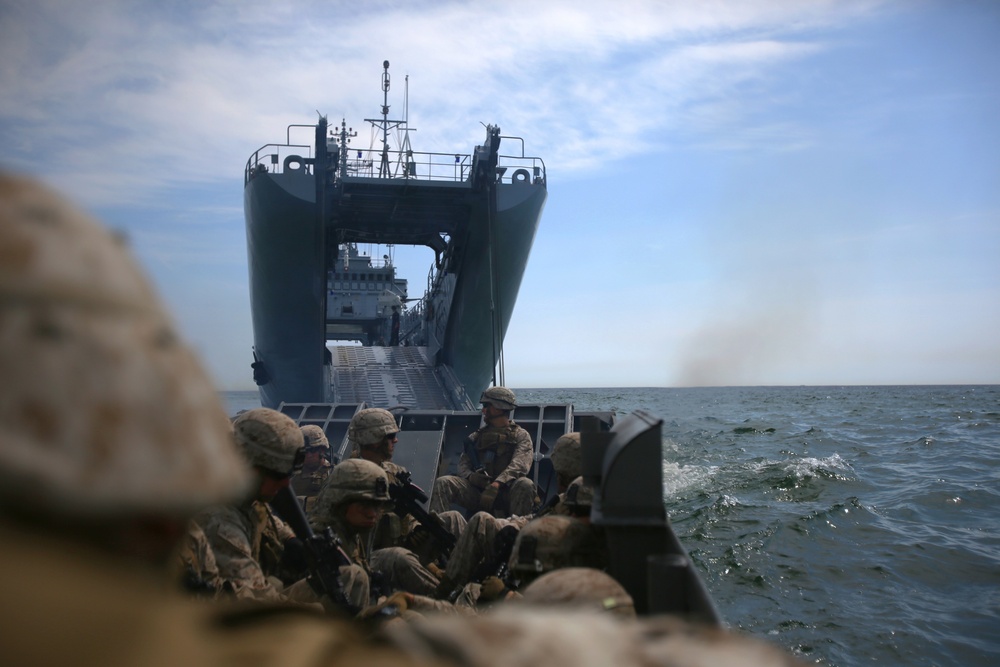 U.S. Marines from 1/6 train with Sweden, Finland, the U.K. during BALTOPS 2015