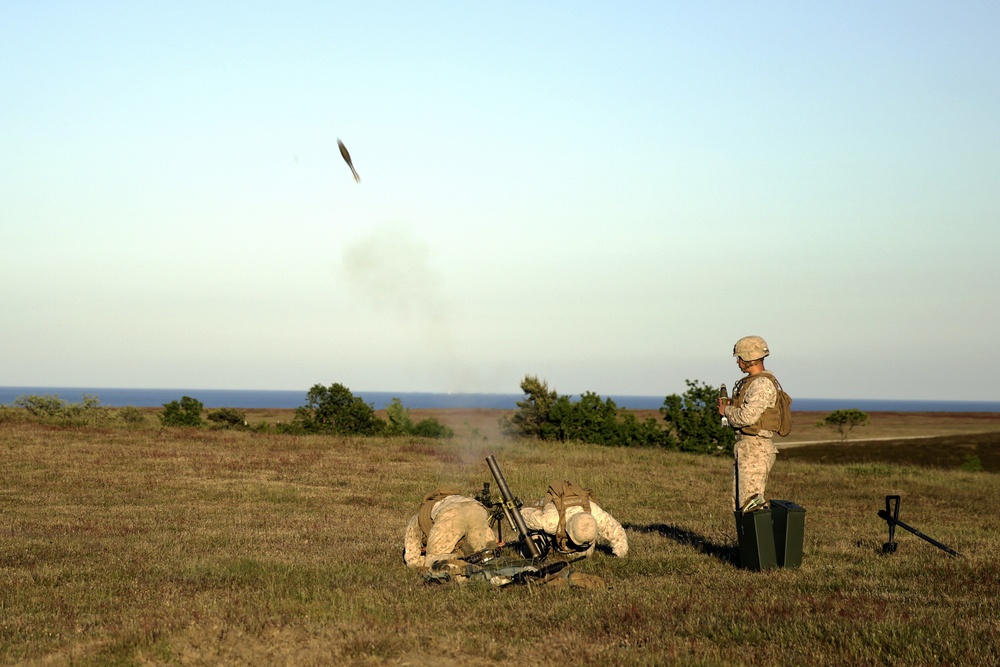 Mortars down range in Sweden during BALTOPS exercise