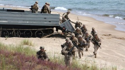 International Amphibious Assault in Ravlunda, Sweden, during BALTOPS 2015