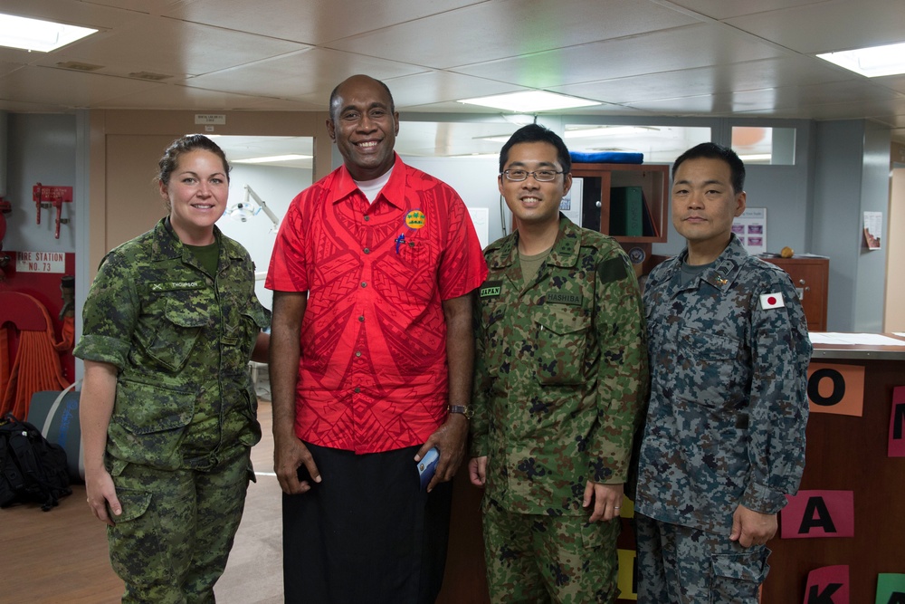 Secretary of Ministry of Health of Fiji tours USNS Mercy during Pacific Partnership 2015