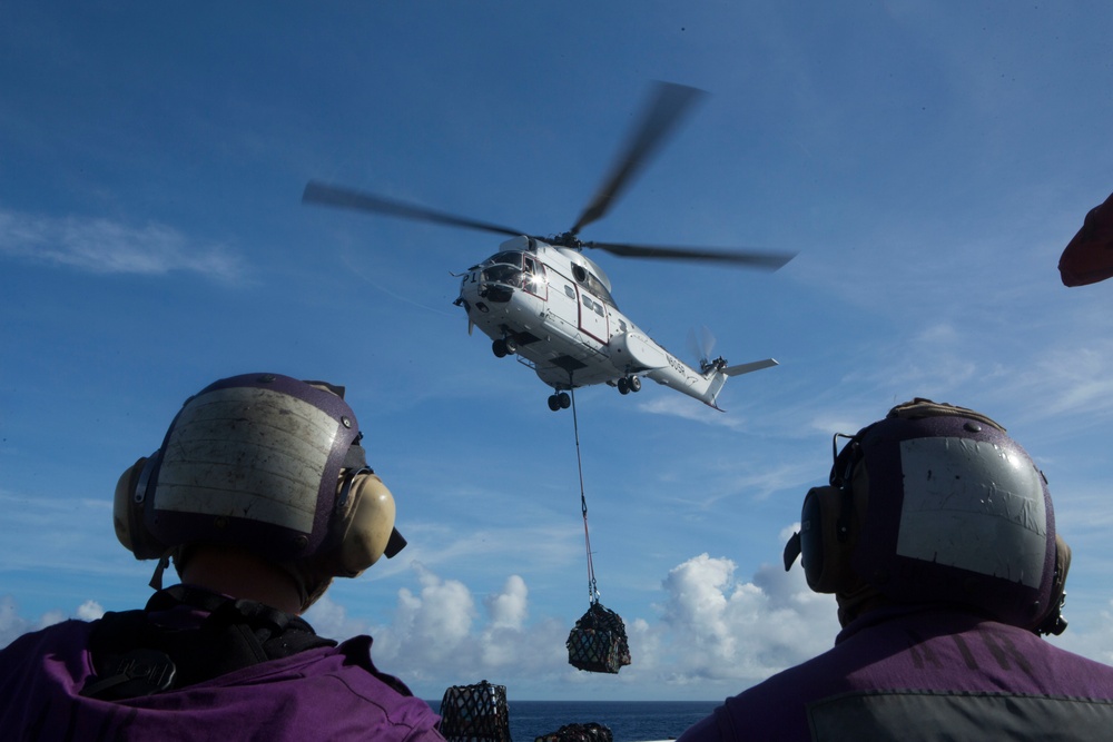 Replenishment at Sea USS Green Bay (LPD-20)