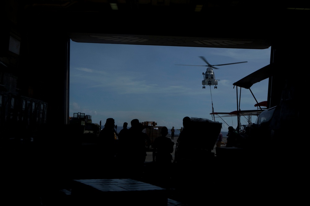 Replenishment at Sea USS Green Bay (LPD-20)