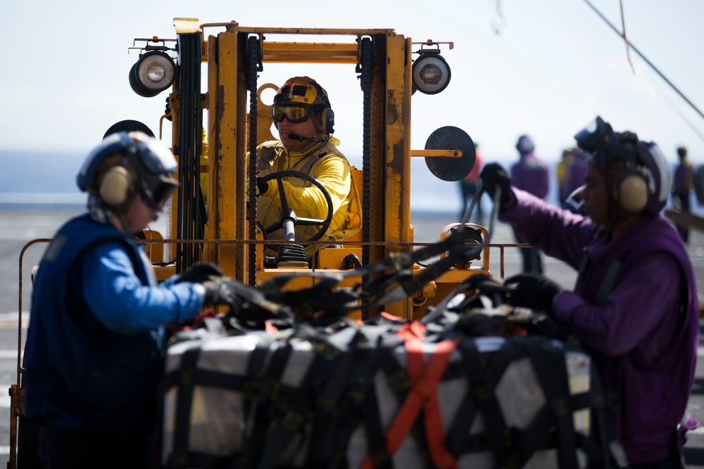 Replenishment at Sea USS Green Bay (LPD-20)