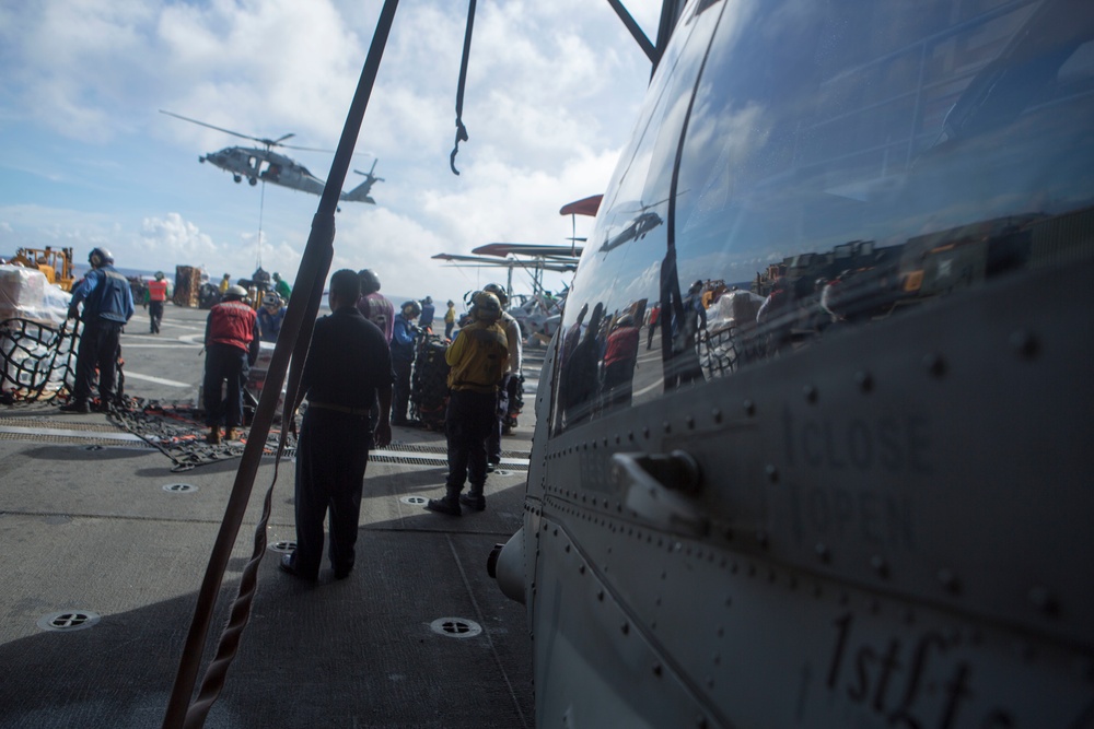 Replenishment at Sea USS Green Bay (LPD-20)