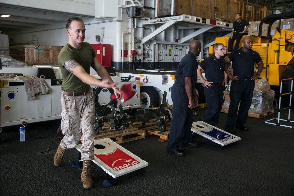 U.S. Marines, Sailors enjoy a Steel Beach