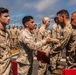 USS Essex: Marines receive new rank at sea