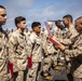 USS Essex: Marines receive new rank at sea