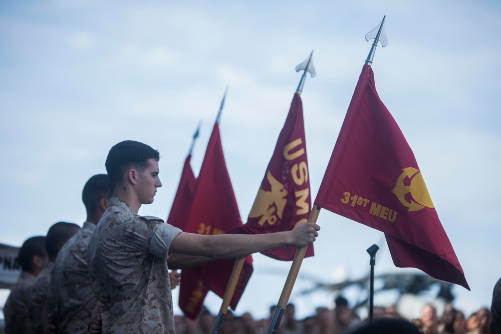 Col. Romin Dasmalchi speaks with the Marines of the 31st MEU