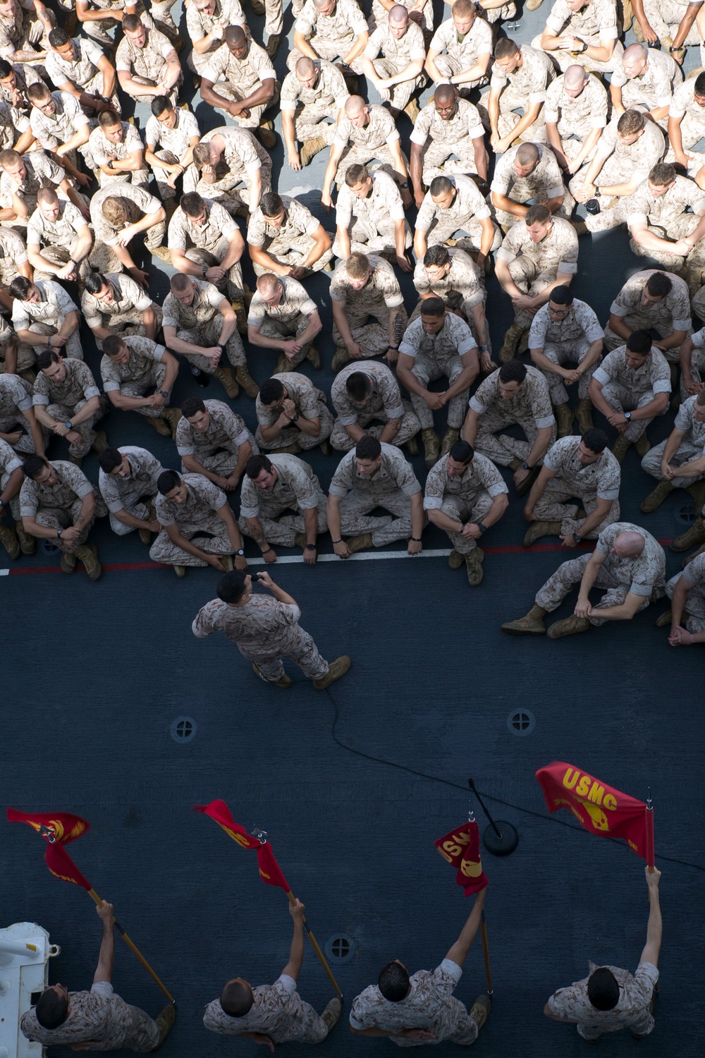 Col. Dasmalchi speaks to Marines, Sailors