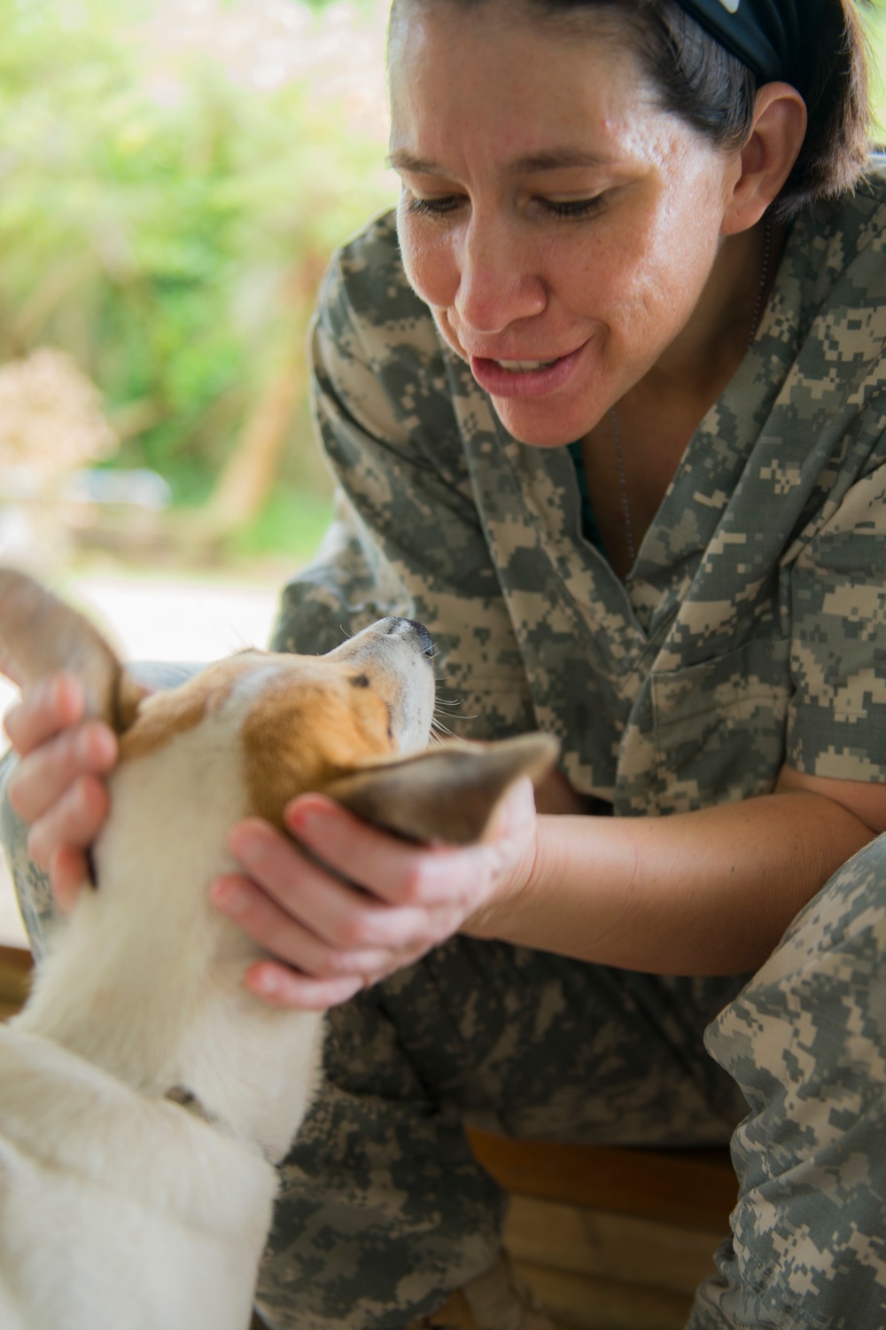 Pacific Partnership 2015 veterinary personnel treat Fijian pets at animal clinic