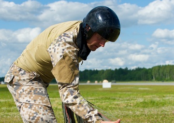US, Latvian military conduct airborne training in conjunction with Europe-wide exercise