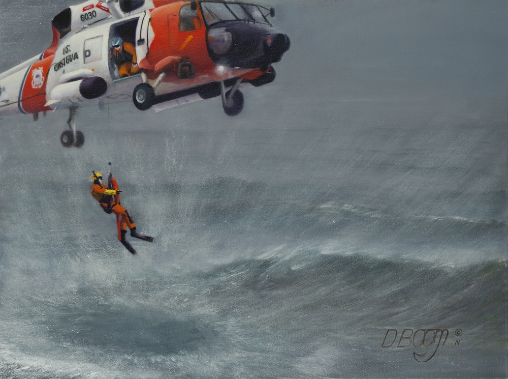 In this work from the US Coast Guard Art Program 2015 Collection, 'That ‘away''