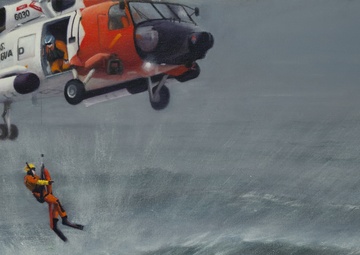 In this work from the US Coast Guard Art Program 2015 Collection, 'That ‘away''