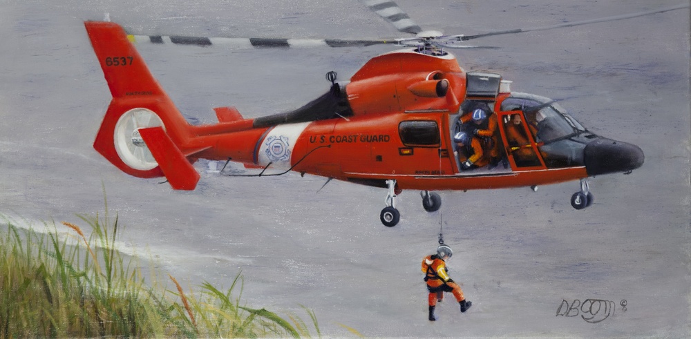 US Coast Guard Art Program 2015 Collection, 'Vertical Surface Training'