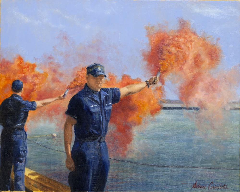 US Coast Guard Art Program 2015 Collection, 'Flared Up'
