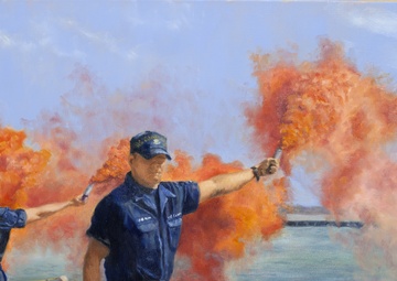US Coast Guard Art Program 2015 Collection, 'Flared Up'