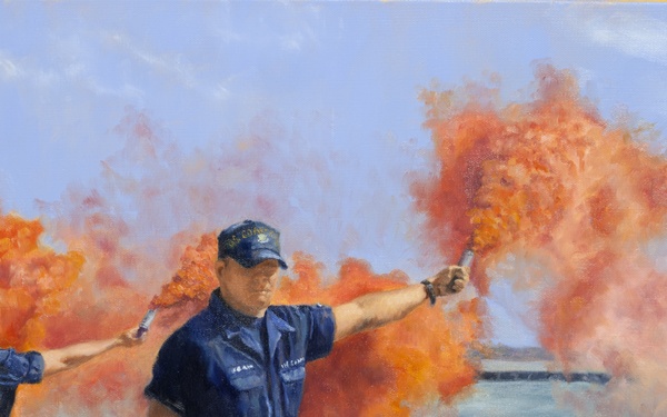 US Coast Guard Art Program 2015 Collection, 'Flared Up'