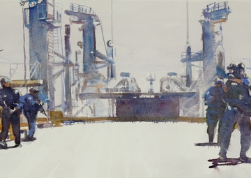 US Coast Guard Art Program 2015 Collection, 'Clearing the Deck'