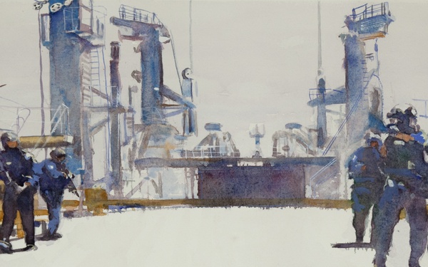 US Coast Guard Art Program 2015 Collection, 'Clearing the Deck'