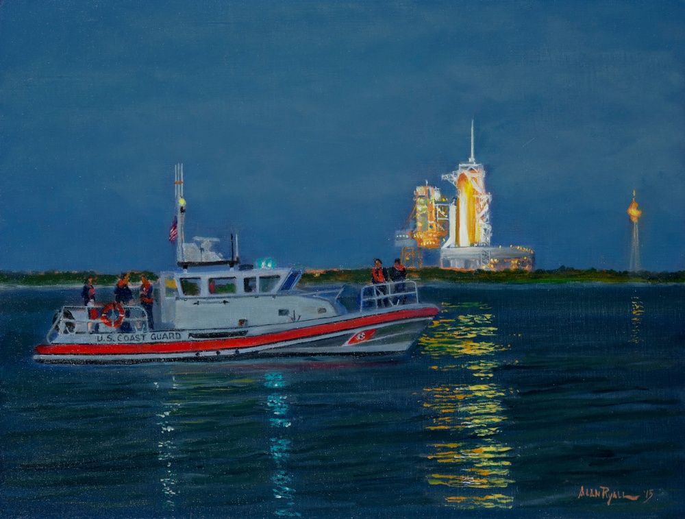 US Coast Guard Art Program 2015 Collection, 'Shuttle Launch Security'