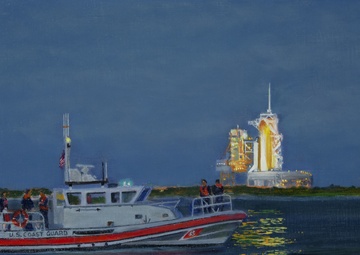 US Coast Guard Art Program 2015 Collection, 'Shuttle Launch Security'