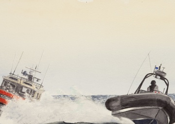 US Coast Guard Art Program 2015 Collection, 'High Speed Maneuvers'
