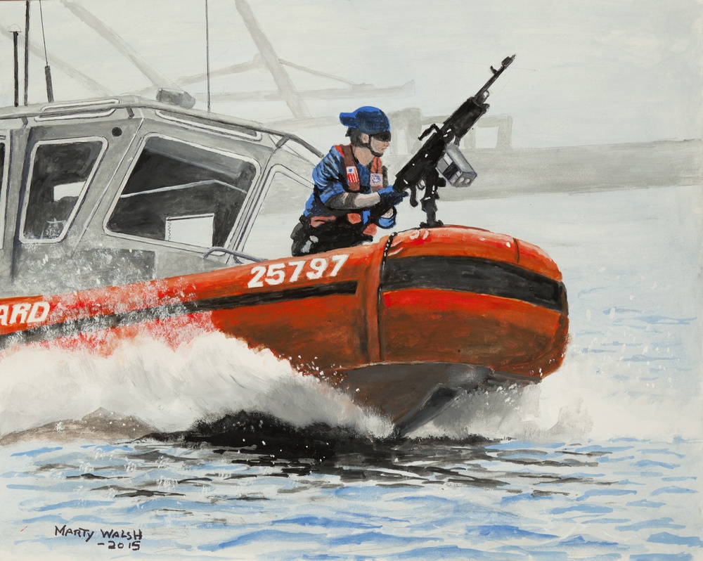 US Coast Guard Art Program 2015 Collection, 'Securing the Way'
