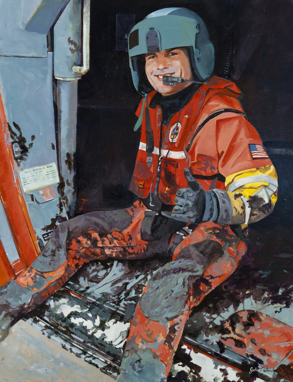 US Coast Guard Art Program 2015 Collection, 'Muddy Rescue'