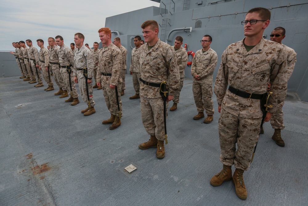 U.S. Marines learn sword manual