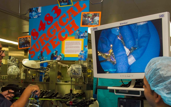 The Military Sealift Command hospital ship USNS Comfort (T-AH 20) arrives  in Acajutla, El Salvador in support of Continuing Promise 2015.