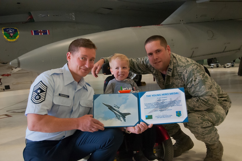 Asher receives base tour