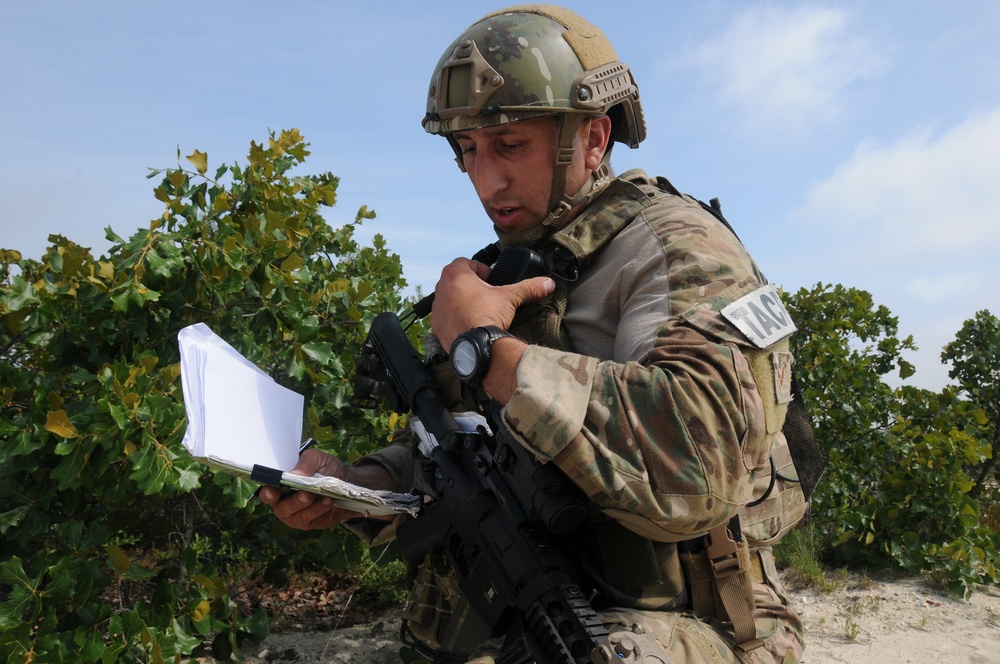 227th Air Support Operations Squadron train with Army at Warren Grove Range